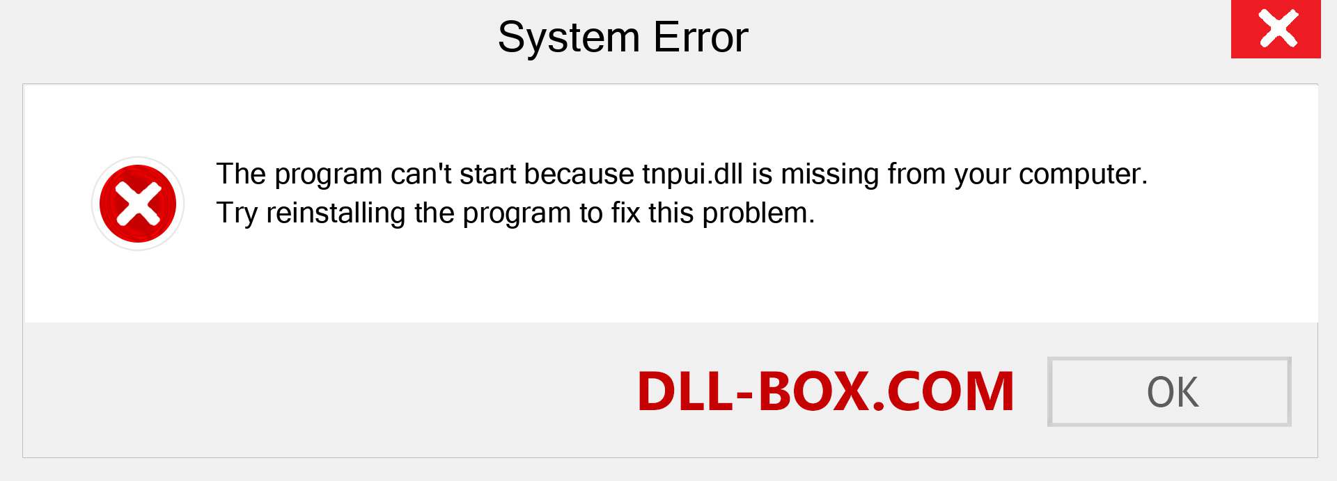  tnpui.dll file is missing?. Download for Windows 7, 8, 10 - Fix  tnpui dll Missing Error on Windows, photos, images